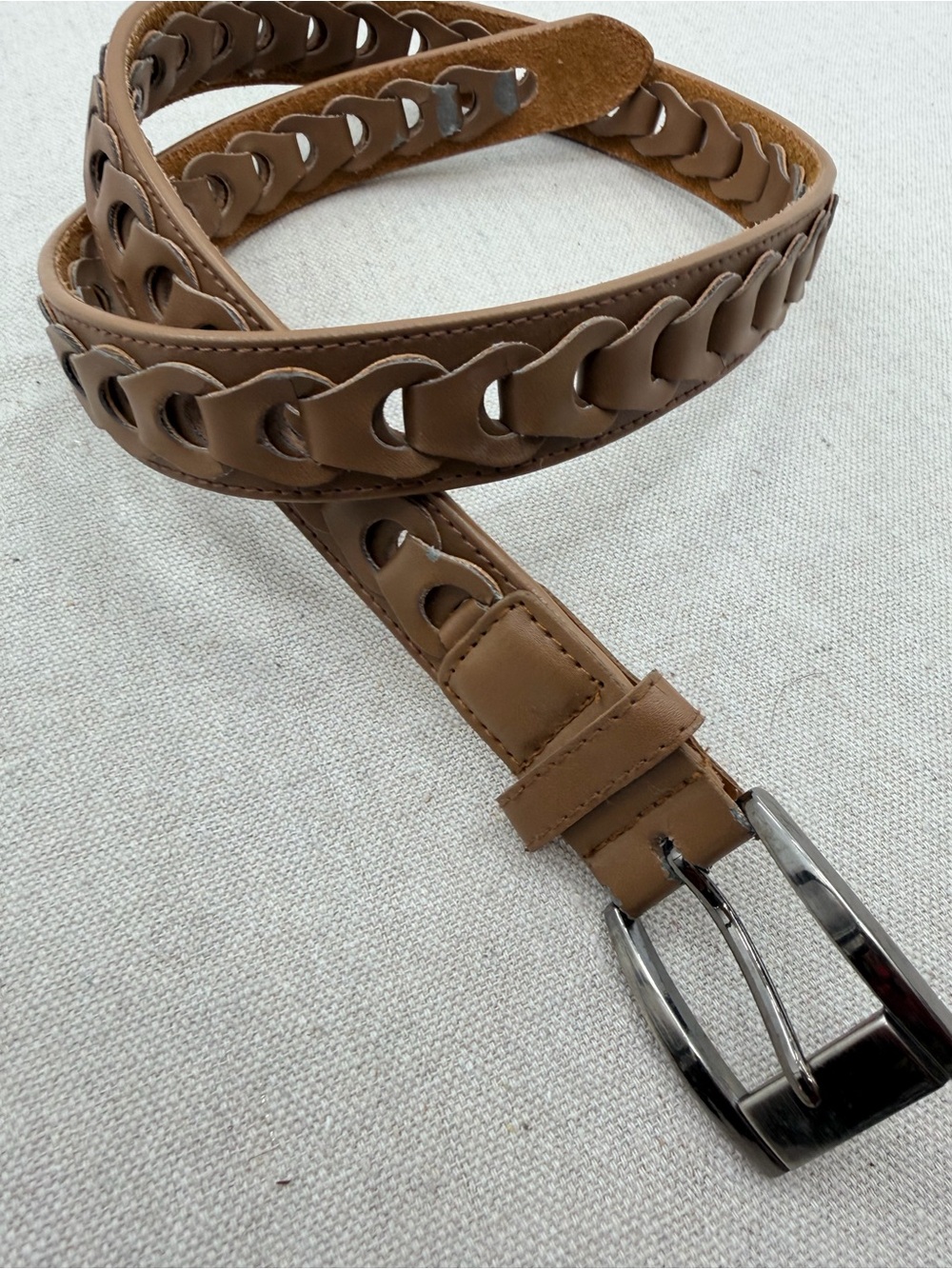 Men's Braided Leather Belt – Brown